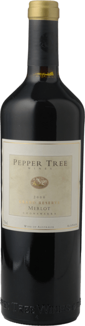 PEPPER TREE WINES Grand Reserve Merlot, Coonawarra 2000