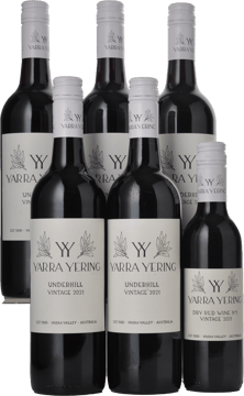 LANGTONS Yarra Yering Underhill Shiraz with a Bonus Half bottle of Dry Red No.1, 6 Pack, Yarra Valley 2021 Case image number 0