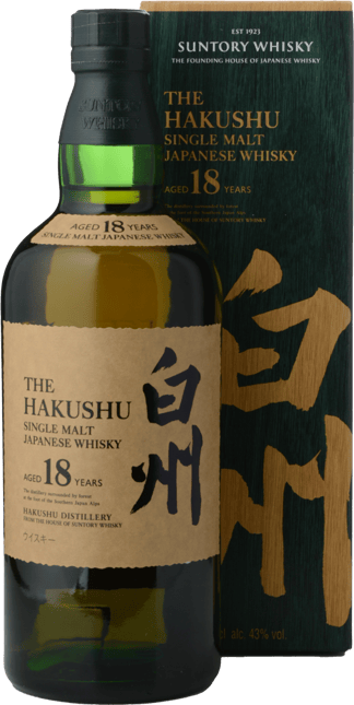 SUNTORY Hakushu 18 Year Old 43% ABV Single Malt Whisky, Japan NV