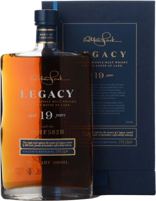 LARK DISTILLERY Legacy 19 Years Old Cask One HHF582B 63.4% ABV Single Malt Whisky, Tasmania NV