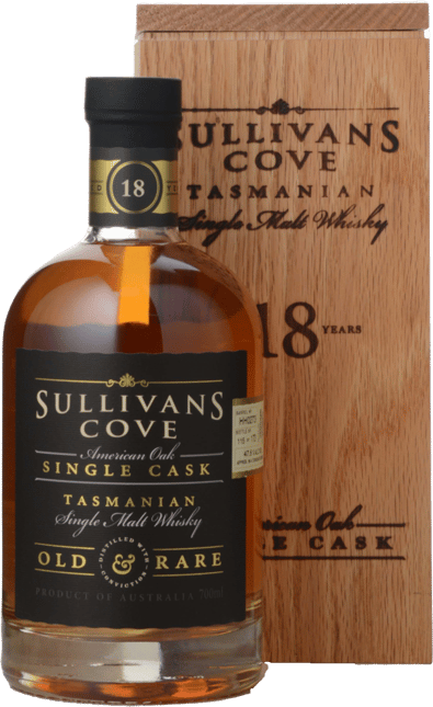 SULLIVANS COVE 18 Years Old American Oak Single Cask Old & Rare HH0273 47.6% ABV Single Malt Whisky, Tasmania NV