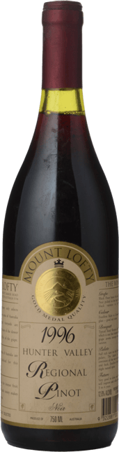 MOUNT LOFTY WINES Regional Pinot Noir, Hunter Valley 1996