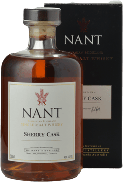 NANT DISTILLING COMPANY Sherry Cask 43% ABV Single Malt Whisky, Tasmania NV 500ml image number 0