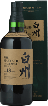 SUNTORY Hakushu 18 Year Old 43% ABV Single Malt Whisky, Japan NV 700ml image number 0