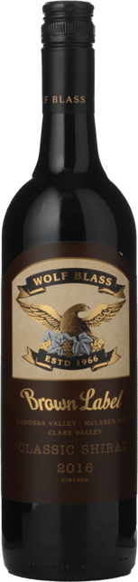 WOLF BLASS WINES Brown Label Classic Shiraz, South Australia 2016