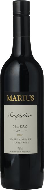 MARIUS WINES Simpatico Single Vineyard Shiraz, McLaren Vale 2011