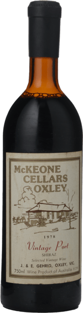 JOHN GEHRIG WINES McKeone Cellars Oxley Vintage Port, Victoria 1978
