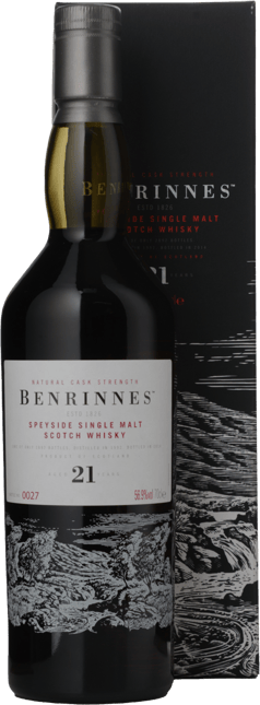 BENRINNES DISTILLERY 21 Year Old Single Malt 56.9% ABV, Speyside NV