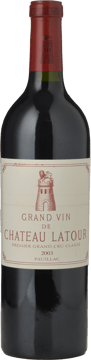 CHATEAU LATOUR 1er cru classe, Pauillac 2003 Bottle image number 0
