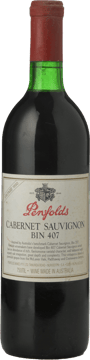 PENFOLDS Bin 407 Cabernet Sauvignon, South Australia 1990 Bottle image number 0