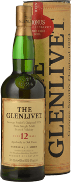 THE GLENLIVET 1824 George Smith 12 Year Old Pure Single Malt 40% ABV, Scotland NV 700ml image number 0