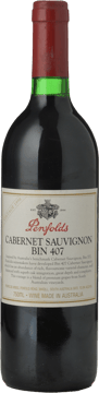 PENFOLDS Bin 407 Cabernet Sauvignon, South Australia 1996 Bottle image number 0