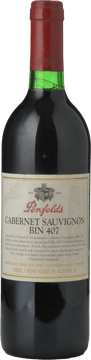 PENFOLDS Bin 407 Cabernet Sauvignon, South Australia 1996 Bottle image number 0