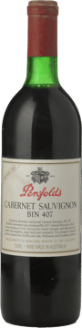 PENFOLDS Bin 407 Cabernet Sauvignon, South Australia 1990 Bottle image number 0
