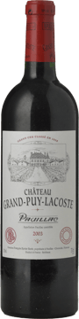 CHATEAU GRAND-PUY-LACOSTE 5me cru classe, Pauillac 2003 Bottle image number 0
