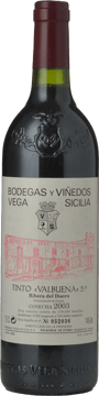 VEGA SICILIA Valbuena 5 ano, Ribera del Duero 2003 Bottle image number 0