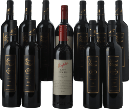 LANGTONS 1847 WINERY Grand Pappy's Shiraz with PENFOLDS RWT Shiraz, 12 Pack Shiraz, Barossa Valley 2020 Case image number 0