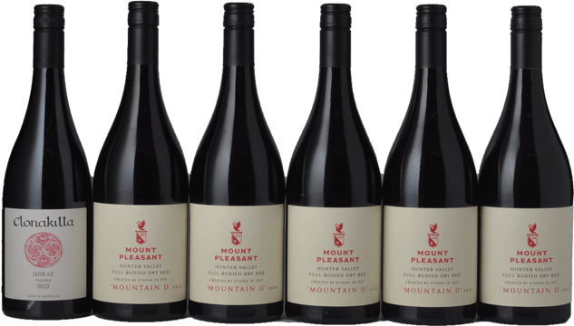 LANGTONS MOUNT PLEASANT Mountain D Full Bodied Dry Red, Hunter Valley with a Bonus Bottle of CLONAKILLA Shiraz Viognier, 6 Pack  MV Case image number 0