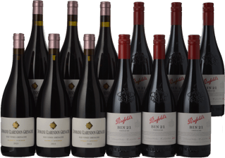LANGTONS PENFOLDS Bin 21 Grenache, Barossa Valley with Bonus CLARENDON HILLS Domaine Clarendon Grenache, 12 Pack 2023 Case