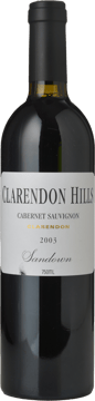 CLARENDON HILLS Sandown Vineyard Cabernet Sauvignon, McLaren Vale 2003 Bottle image number 0