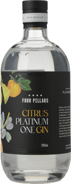 FOUR PILLARS DISTILLERY Citrus Platnum One 41.8% ABV Gin, Healesville NV 700ml image number 0