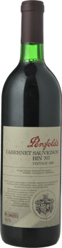 PENFOLDS Bin 707 Cabernet Sauvignon, South Australia 1993 Bottle image number 0