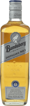 BUNDABERG Distillers No 3 Rum 43% ABV, Bundaberg NV 700ml image number 0