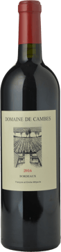 DOMAINE DE CAMBES , Bordeaux 2016 Bottle image number 0