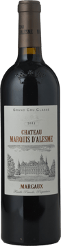 CHATEAU MARQUIS D'ALESME 3me cru classe, Margaux 2011 Bottle image number 0