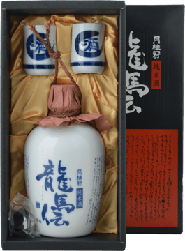 GEKKEIKAN Ryomaden Tokkuri 720ml With 2 Porcelain Sake Cup Sake, Japan NV Set image number 0