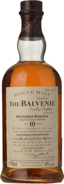THE BALVENIE Founders Reserve 10 Year Old Single Malt 40% ABV, Scotland NV 700ml image number 0
