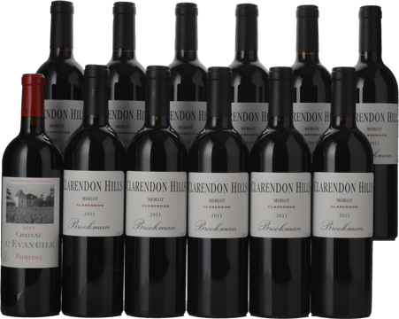 LANGTONS Clarendon Hills Brookman Merlot with Chateau L'Evangile Merlot 12 Pk MV Case image number 0