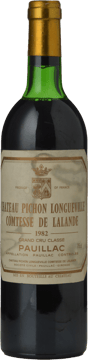 CHATEAU PICHON-LONGUEVILLE COMTESSE DE LALANDE 2me cru classe, Pauillac 1982 Bottle image number 0