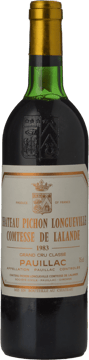 CHATEAU PICHON-LONGUEVILLE COMTESSE DE LALANDE 2me cru classe, Pauillac 1983 Bottle image number 0