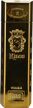 3 KILOS Gold 999.9 40% ABV Vodka, Holland NV One Litre Bottle image number 0