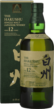 SUNTORY Hakushu 12 Yr Old 43% ABV 100 Yr Limited Edition Single Malt Whisky, Japan NV 700ml image number 0