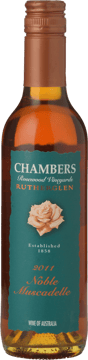 CHAMBERS ROSEWOOD WINERY Noble Muscadelle, Rutherglen 2011 Half Bottle image number 0