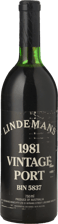 LINDEMANS Bin 5837 Vintage Port, Barossa Valley 1981 Bottle