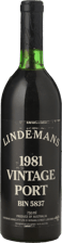 LINDEMANS Bin 5837 Vintage Port, Barossa Valley 1981 Bottle