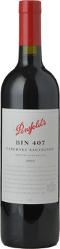 PENFOLDS Bin 407 Cabernet Sauvignon, South Australia 2003 Bottle image number 0