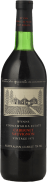 WYNNS COONAWARRA ESTATE Cabernet Sauvignon, Coonawarra 1971 Bottle image number 0