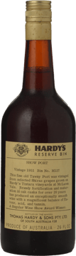 HARDY'S Reserve BIN M127 Show Tawny Port, McLaren Vale 1951 Bottle image number 0