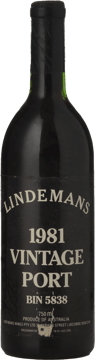 LINDEMANS Bin 5838 Vintage Port, Barossa Valley 1981 Bottle image number 0
