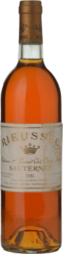 CHATEAU RIEUSSEC 1er cru classe, Sauternes 1981 Bottle image number 0