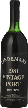 LINDEMANS Bin 5837 Vintage Port, Barossa Valley 1981 Bottle image number 0