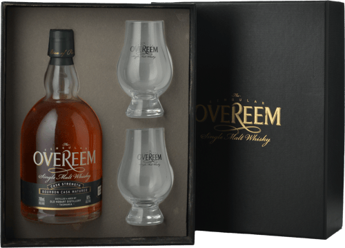 OVEREEM DISTILLERY Rare Release Bourbon Cask Matured 60% ABV with 2 Glass Set Whisky, Tasmania NV Set image number 0