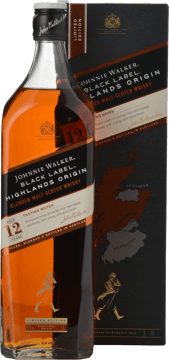 JOHNNIE WALKER Black Label Highlands Origin 12 YO 42% ABV, The Highlands NV One Litre Bottle image number 0