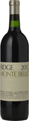 RIDGE VINEYARDS Monte Bello Cabernets, Santa Cruz Mountains 2012 Bottle image number 0
