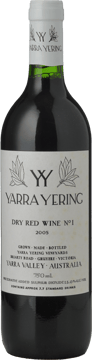 YARRA YERING Dry Red Wine No.1 Cabernets, Yarra Valley 2005 Bottle image number 0