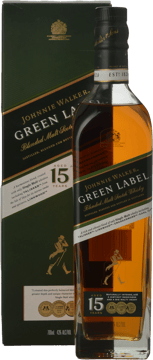 JOHNNIE WALKER Green Label 15 Years Old Pure Malt Whisky 43% ABV, Scotland NV 700ml image number 0